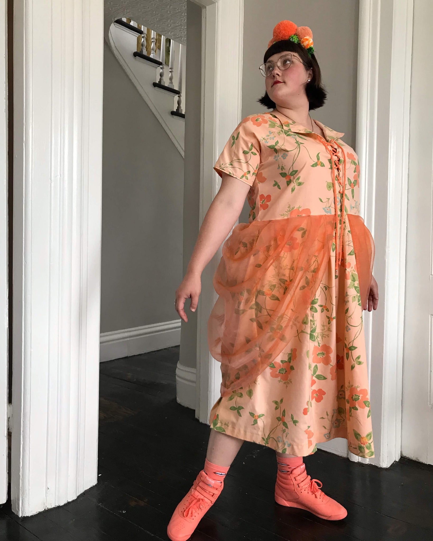 Handmade Peach Princess Dress XL