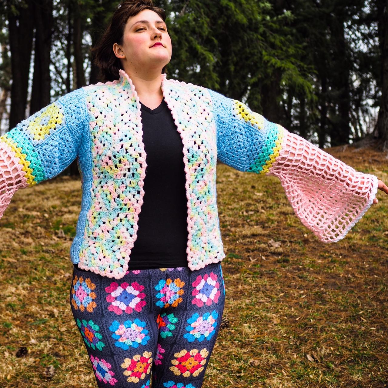 Pastel "Gentle Heart" Granny Coat, med-large