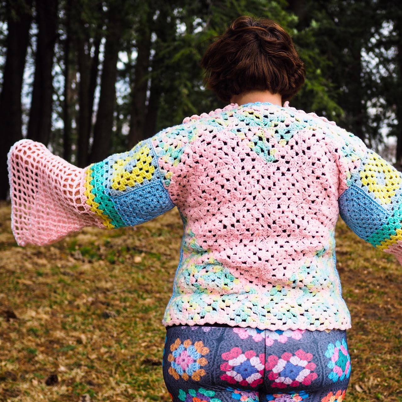 Pastel "Gentle Heart" Granny Coat, med-large
