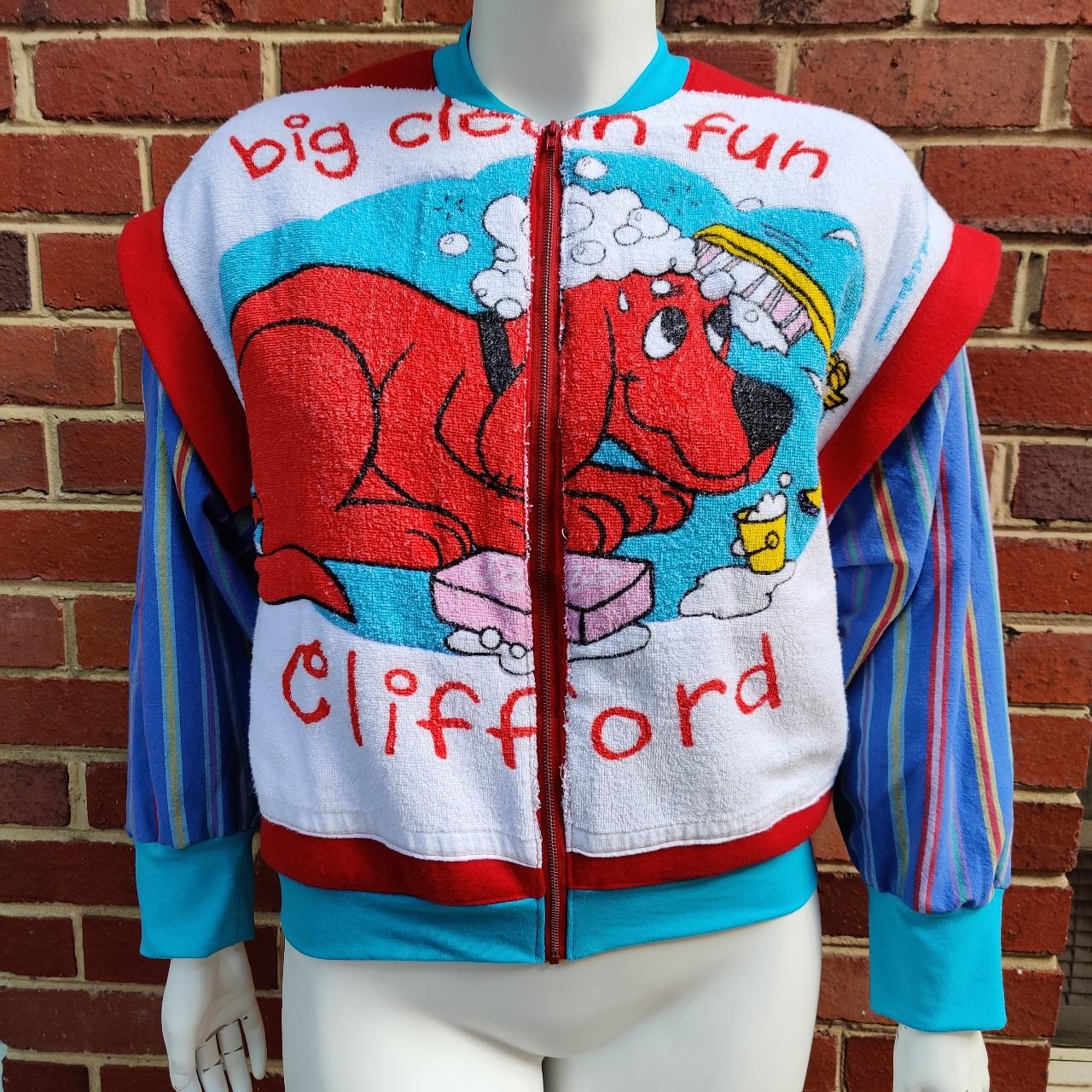 Upcycled Clifford Towel Bomber Jacket, med-large