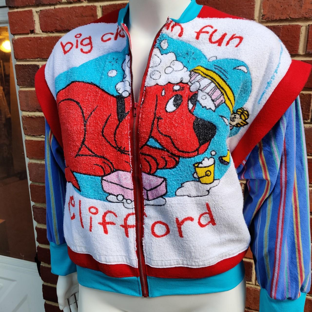 Upcycled Clifford Towel Bomber Jacket, med-large