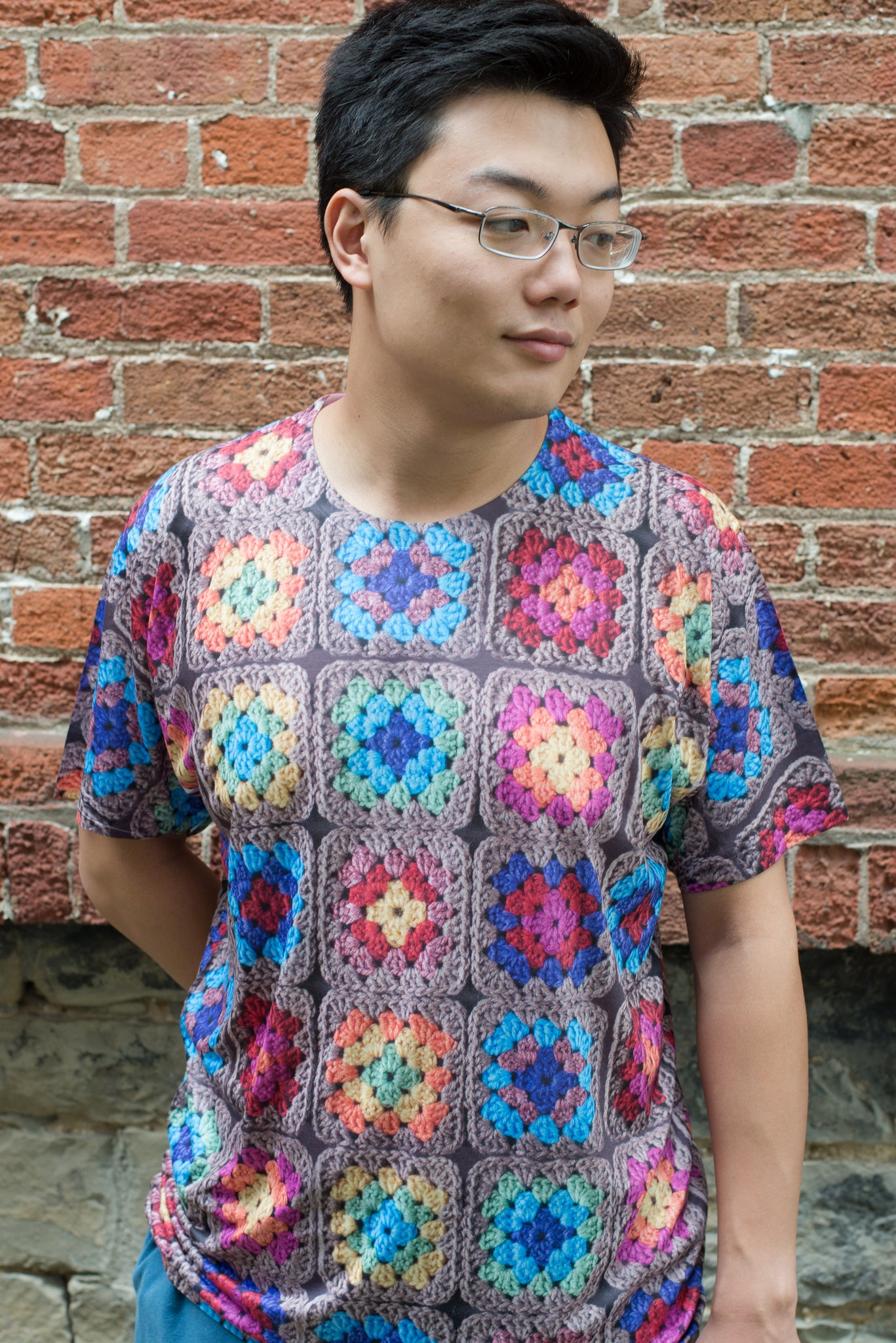 'Harvest Kaleidoscope' Crochet Print Unisex T-Shirt