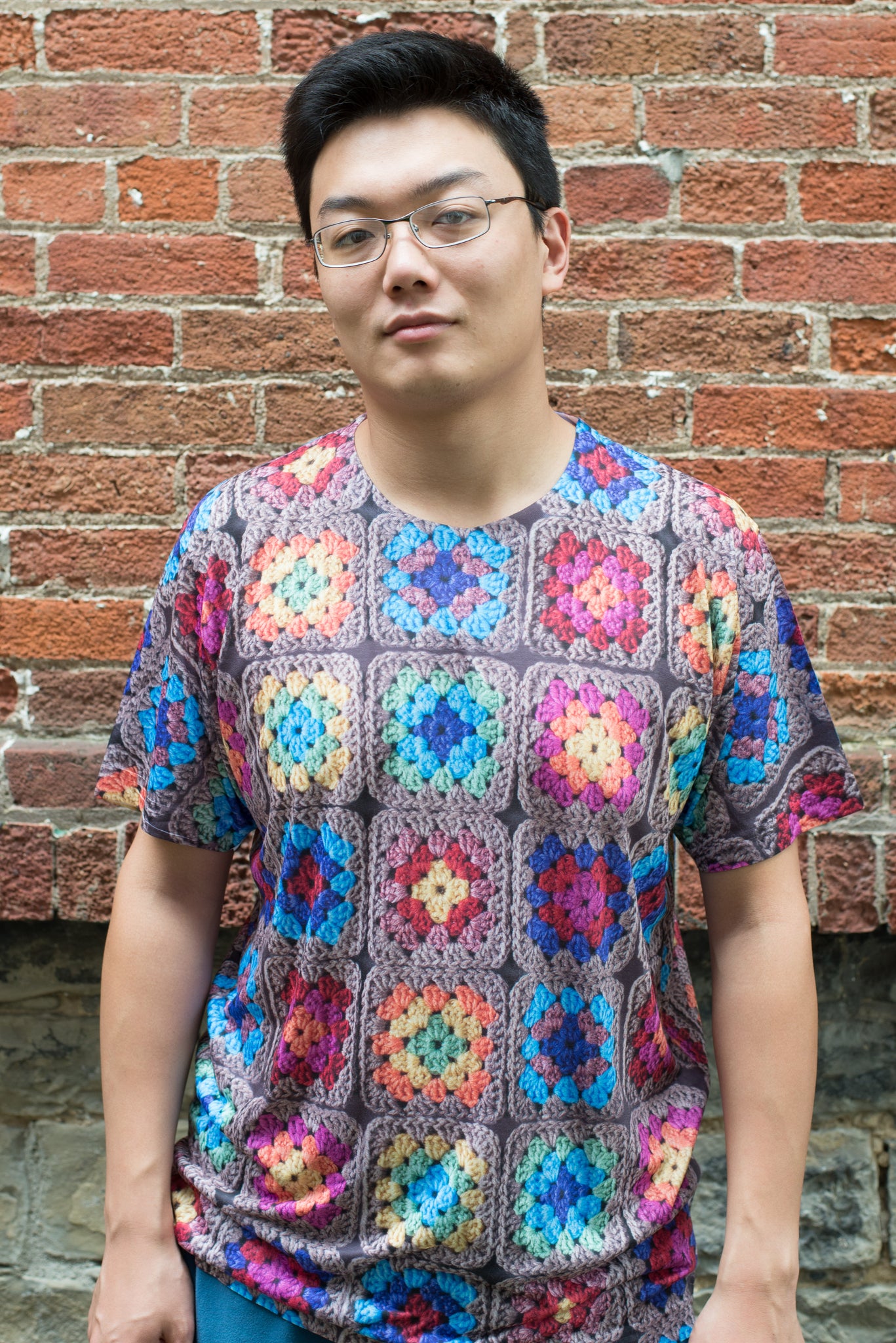 'Harvest Kaleidoscope' Crochet Print Unisex T-Shirt