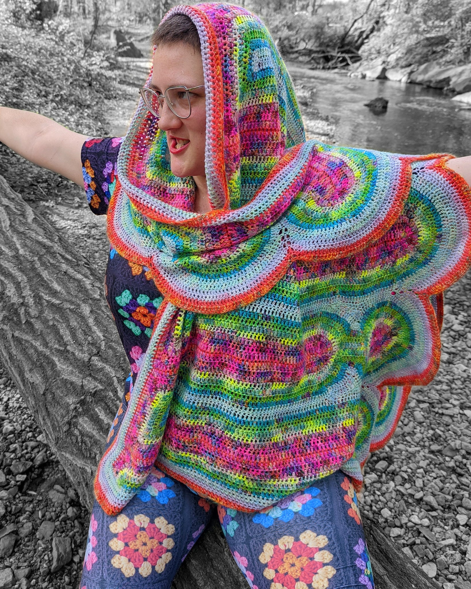 'Cosmic Drip' Shawl Downloadable Crochet Pattern