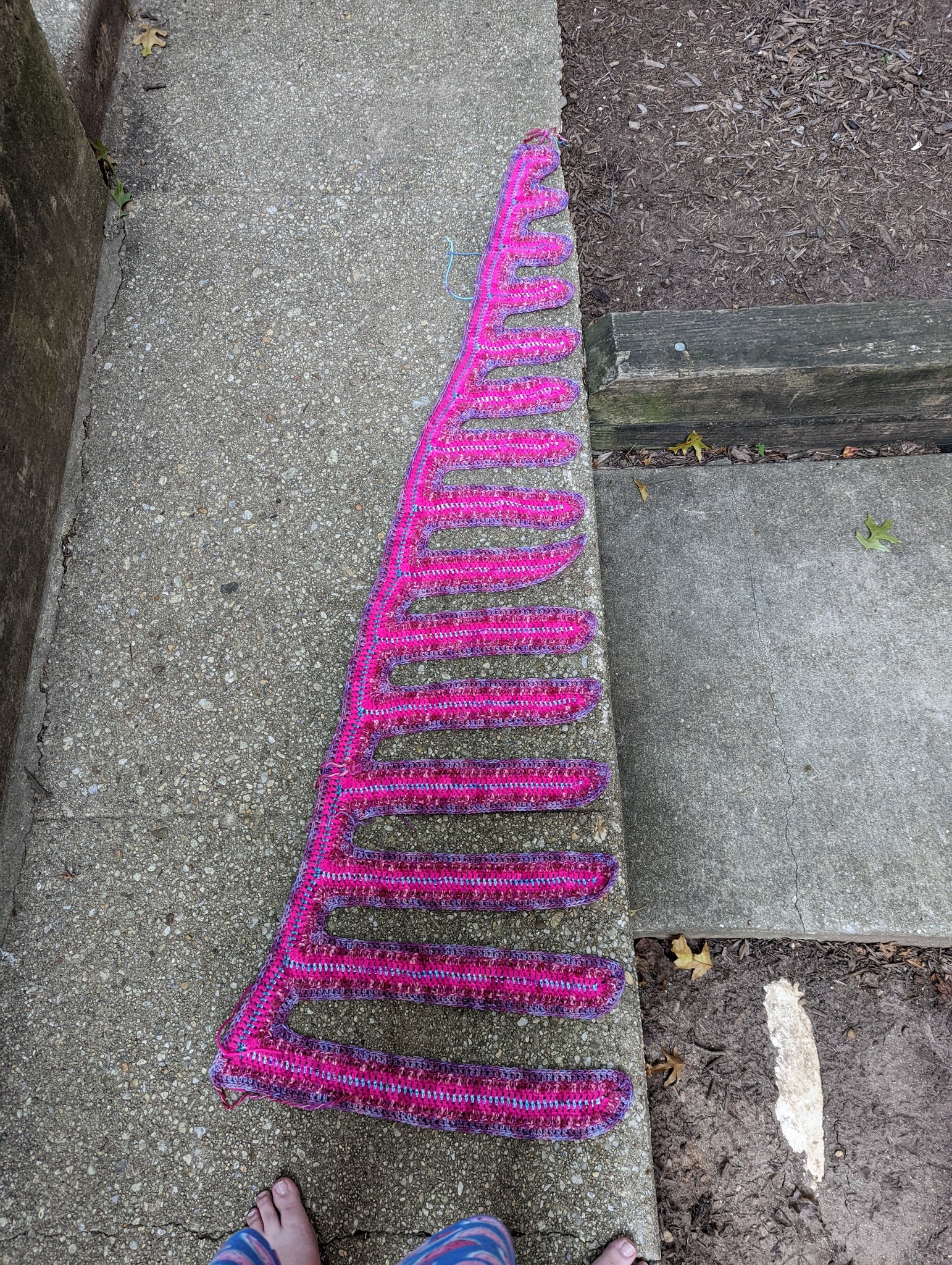 'Sawtooth' Dragon Tail Shawl Downloadable Crochet Pattern