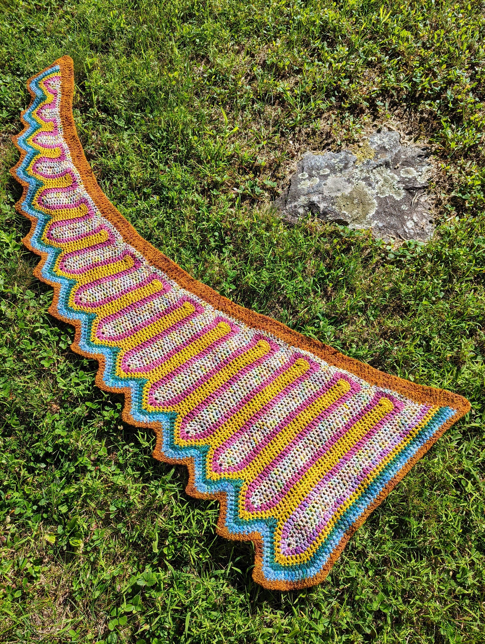 'Wavecrest' Dragon Tail Shawl Downloadable Crochet Pattern