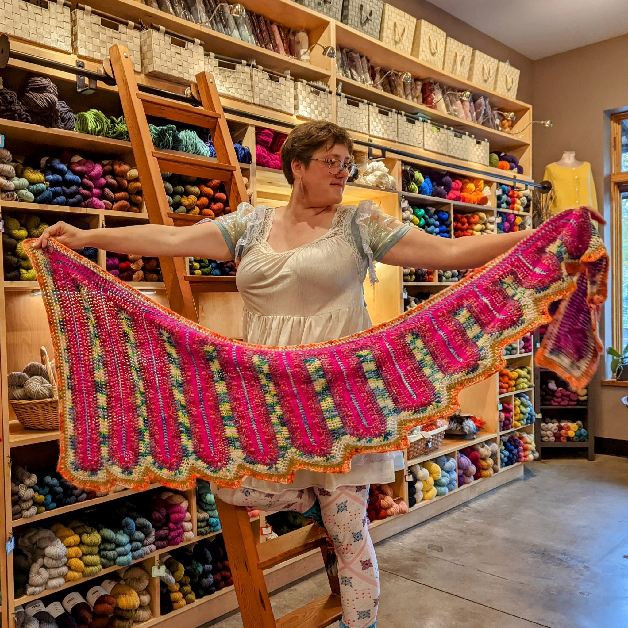 'Sawtooth' Dragon Tail Shawl Downloadable Crochet Pattern