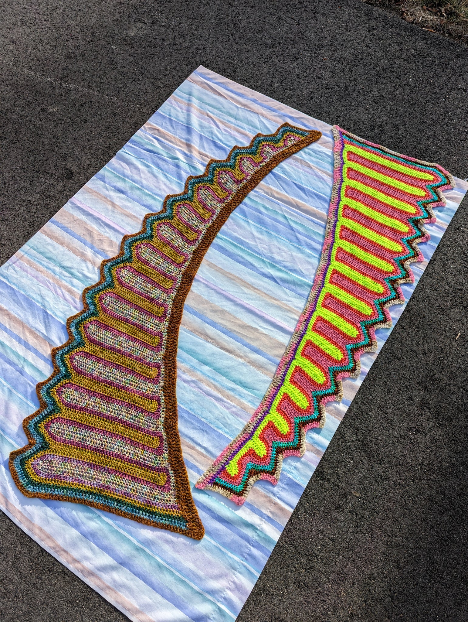'Wavecrest' Dragon Tail Shawl Downloadable Crochet Pattern