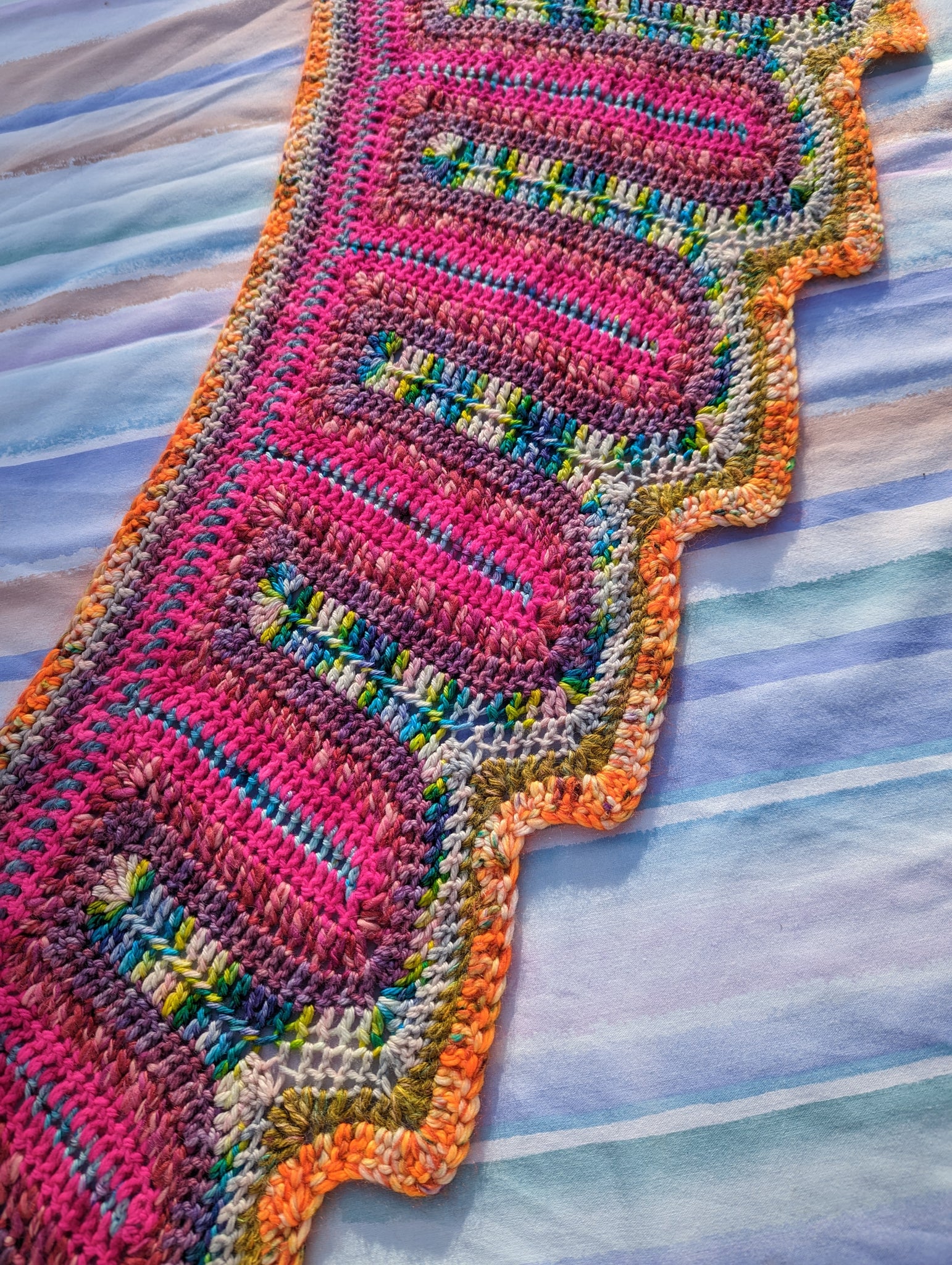 'Sawtooth' Dragon Tail Shawl Downloadable Crochet Pattern