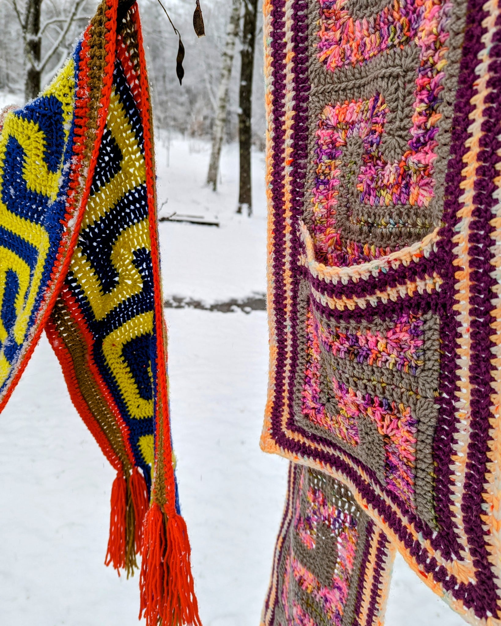 'Meandros' Pocket Scarf Downloadable Crochet Pattern