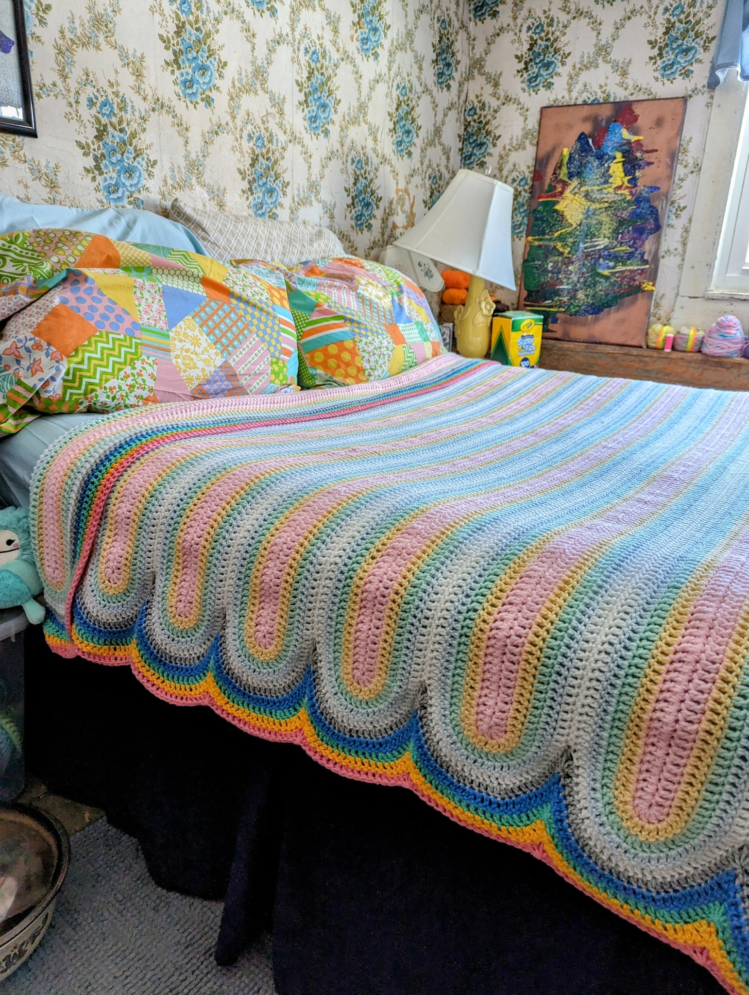 'Rainbow Reflection' Blanket Downloadable Crochet Pattern