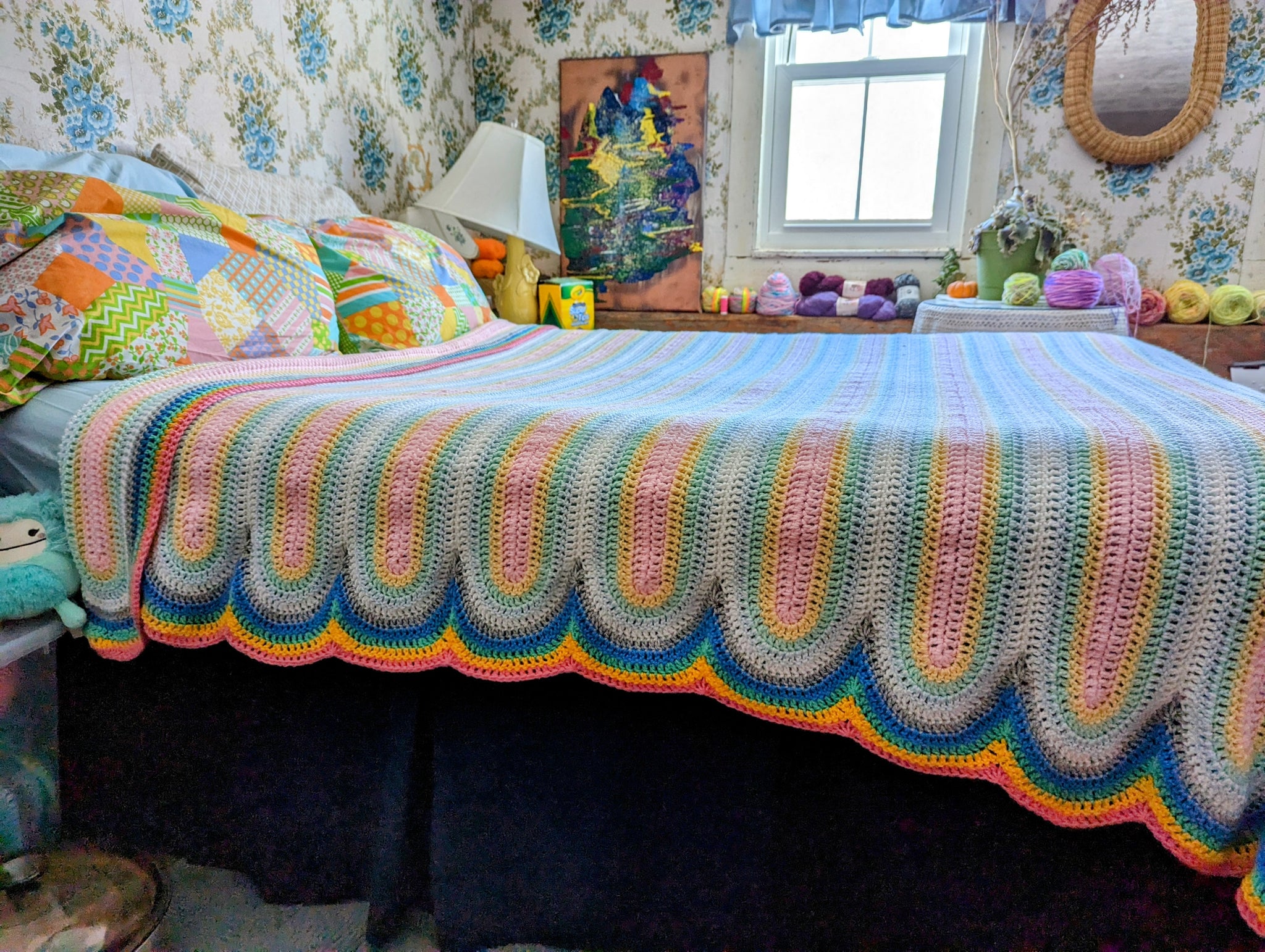 'Rainbow Reflection' Blanket Downloadable Crochet Pattern
