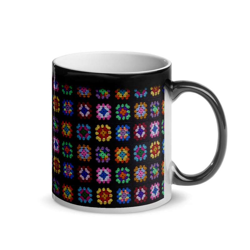 'Kaleidoscope' Classic Granny Square Crochet Magic Mug
