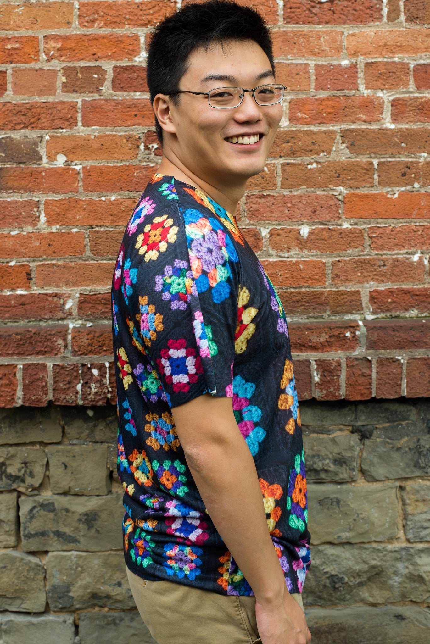 'Kaleidoscope' Crochet Print Unisex T-Shirt