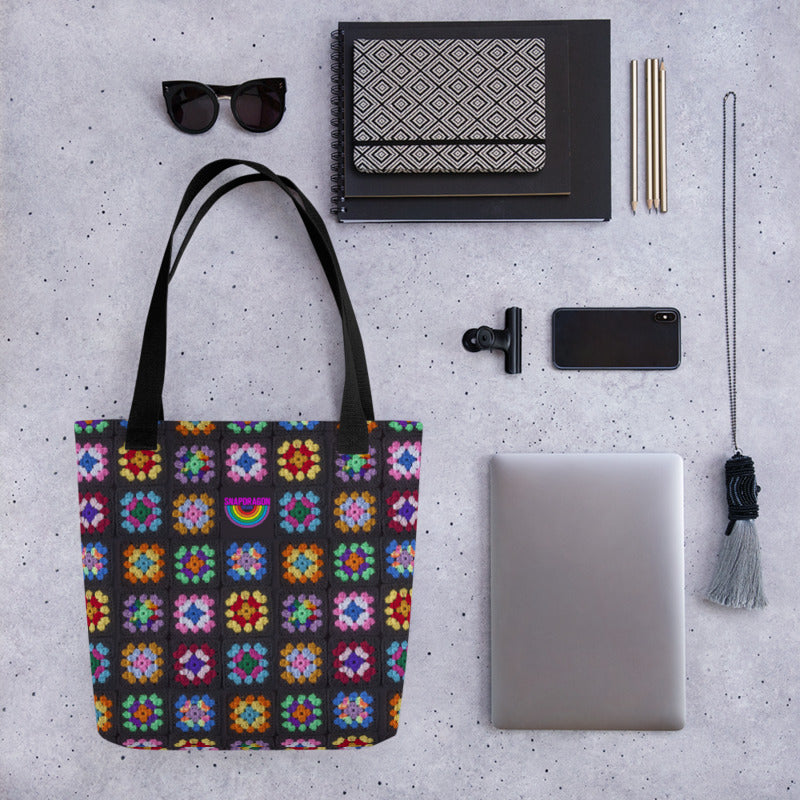 'Kaleidoscope' Classic Granny Square Tote Bag