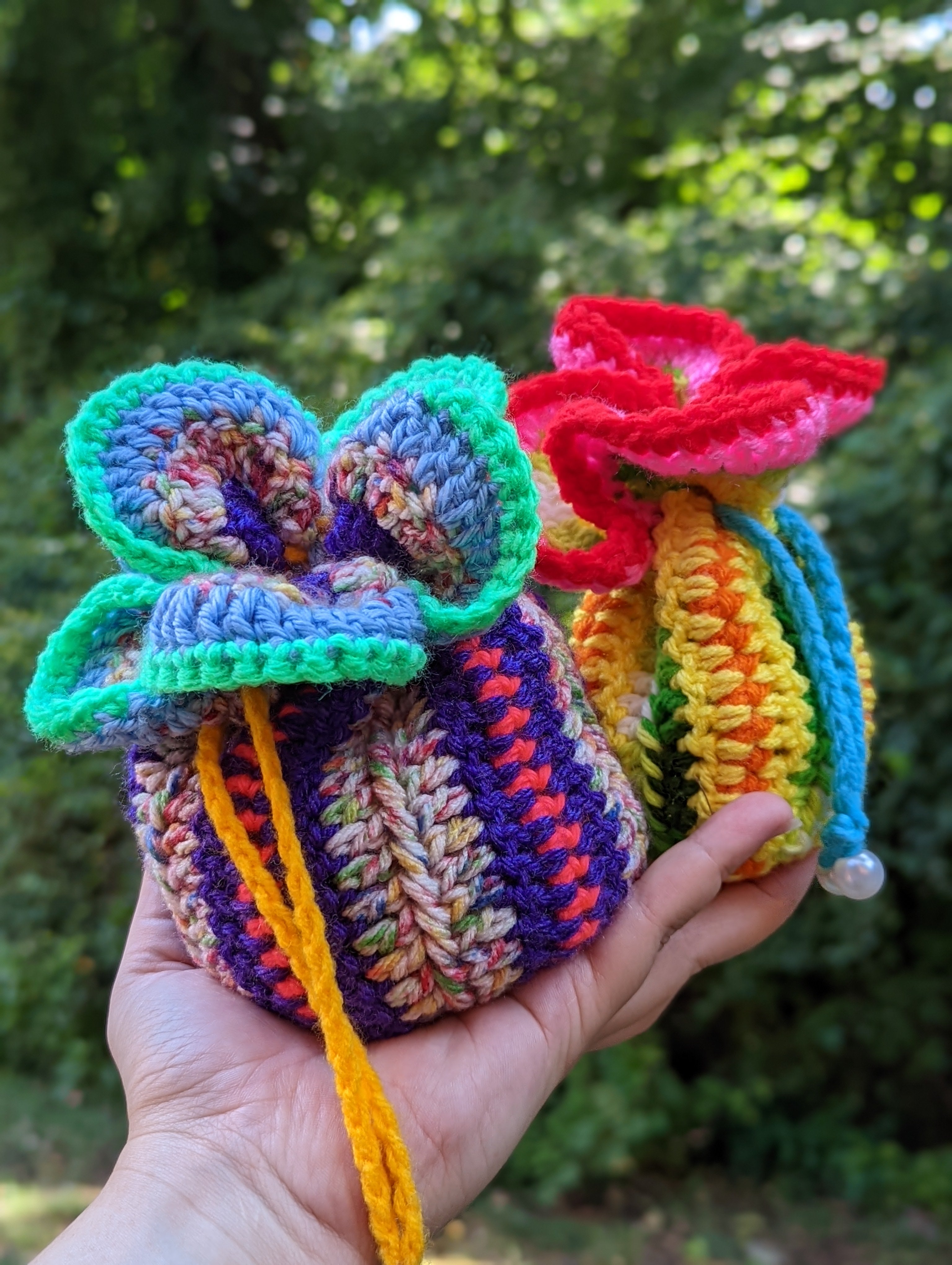 Prosperity Pouches: A FREE Ribbon Candy Crochet Pattern to share