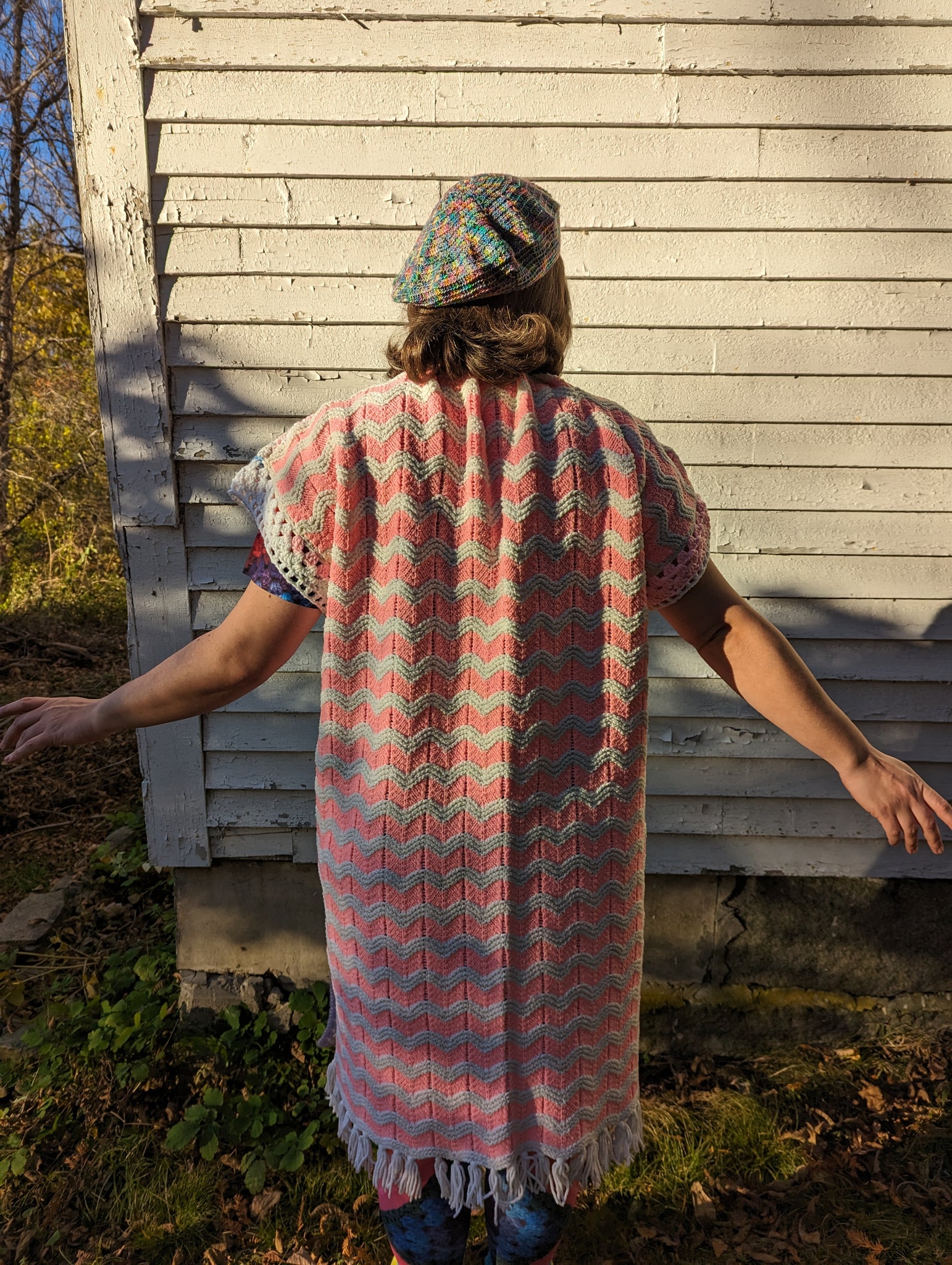 Pastel Clouds Granny Robe, up to 4xl