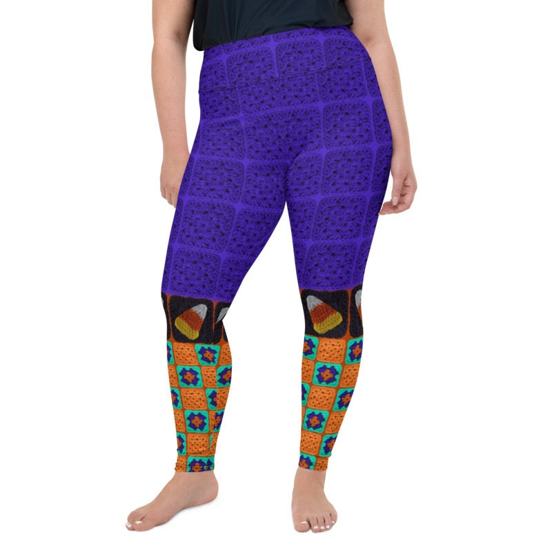 'Halloween Dream' Crochet Print Granny Square Leggings