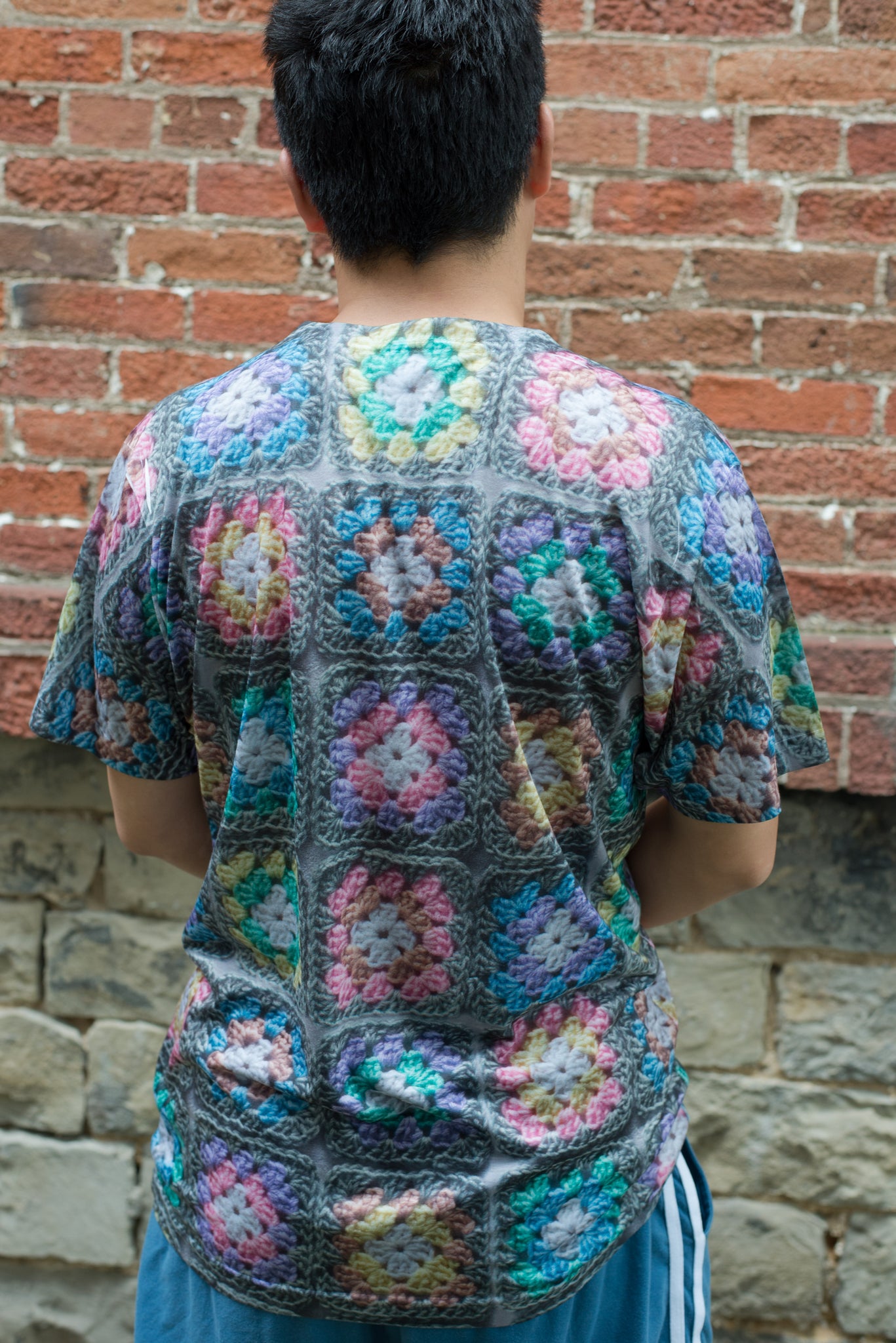 'Pastel Kaleidoscope' Crochet Print Unisex T-Shirt