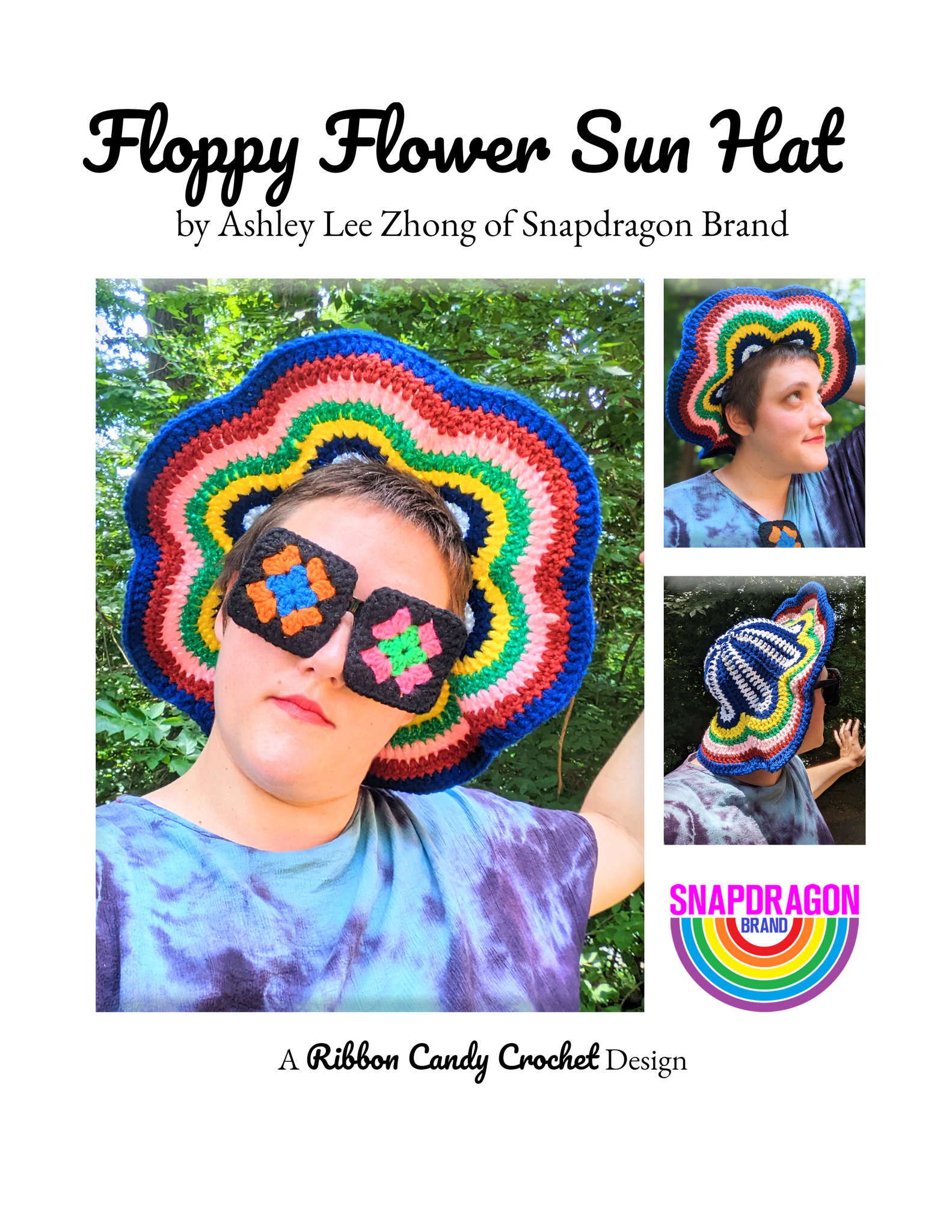 'Floppy Flower Sun Hat' Downloadable Crochet Pattern