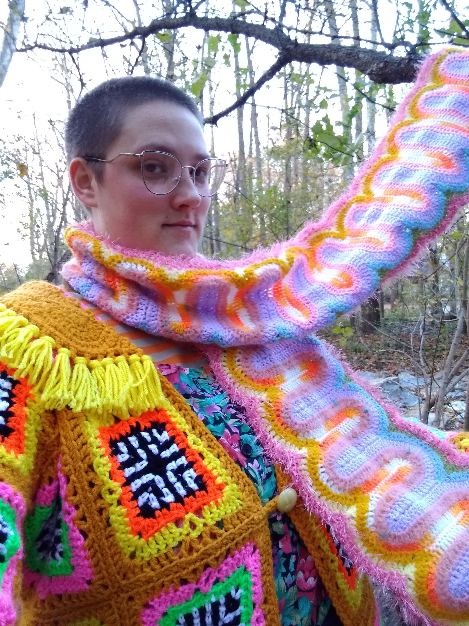 'Ribbons of Rainbow Scarf' Downloadable Crochet Pattern