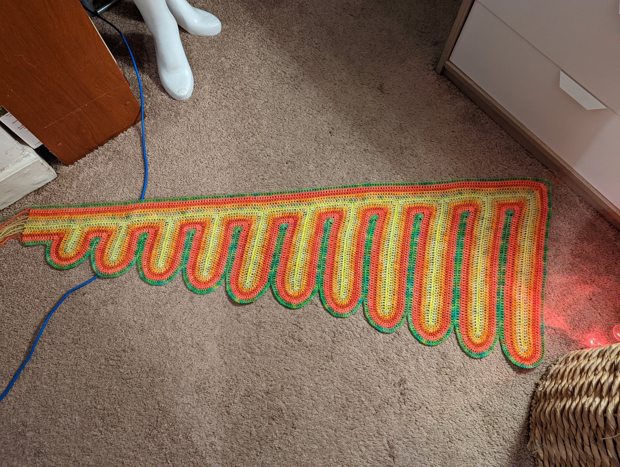 'Neverweaver' Dragon Tail Shawl Downloadable Crochet Pattern