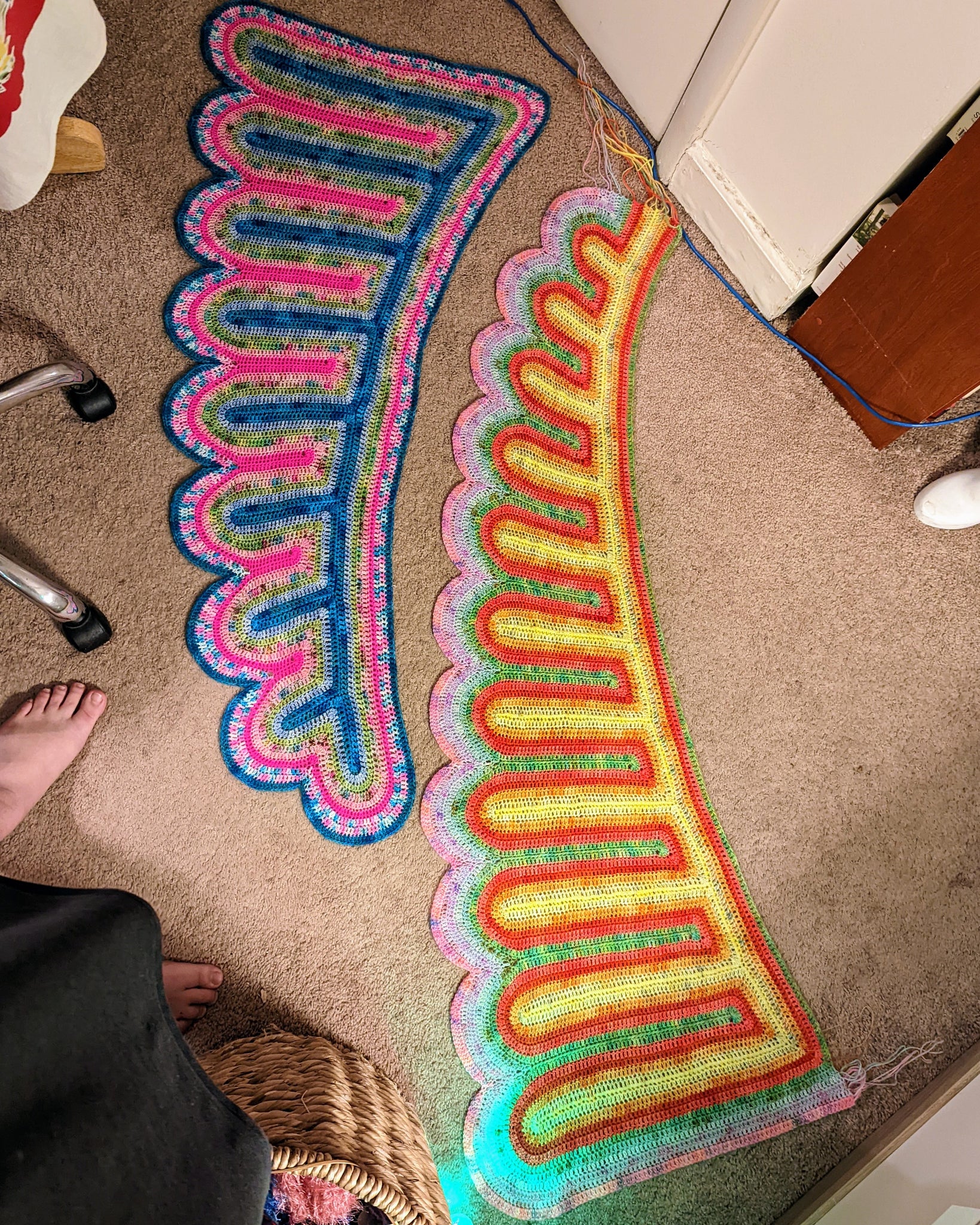 'Spherio' Dragon Tail Shawl Downloadable Crochet Pattern