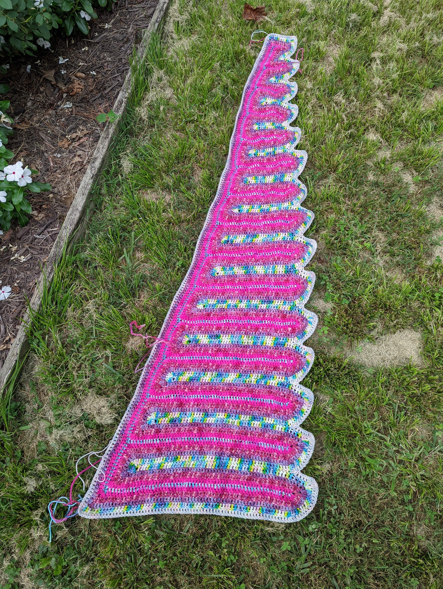 'Sawtooth' Dragon Tail Shawl Downloadable Crochet Pattern