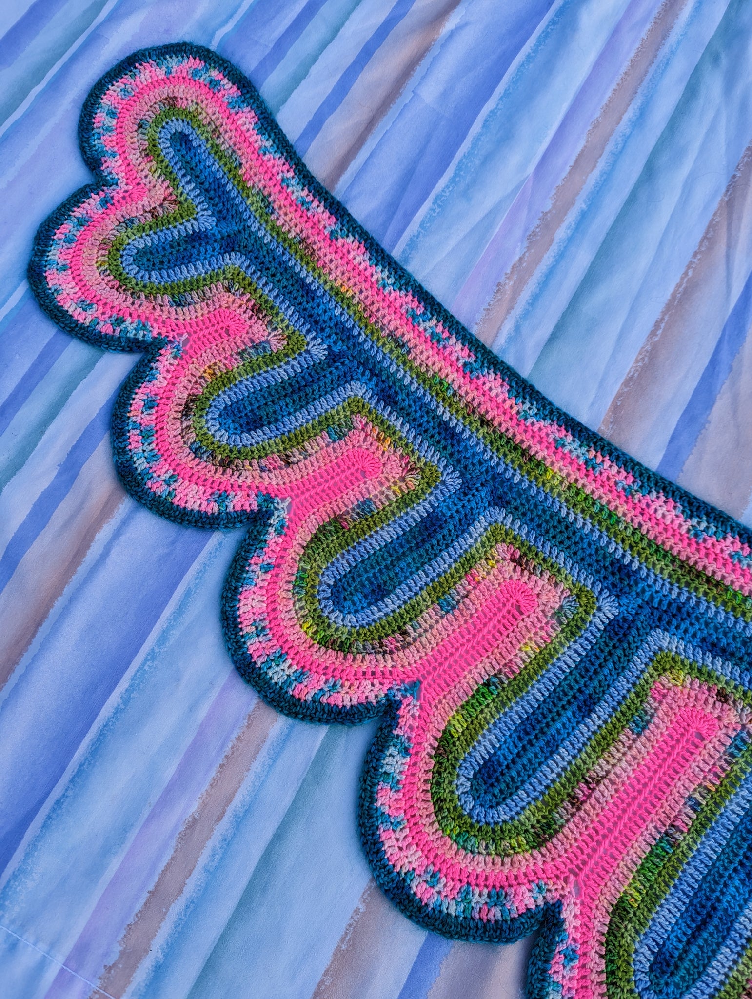 'Spherio' Dragon Tail Shawl Downloadable Crochet Pattern