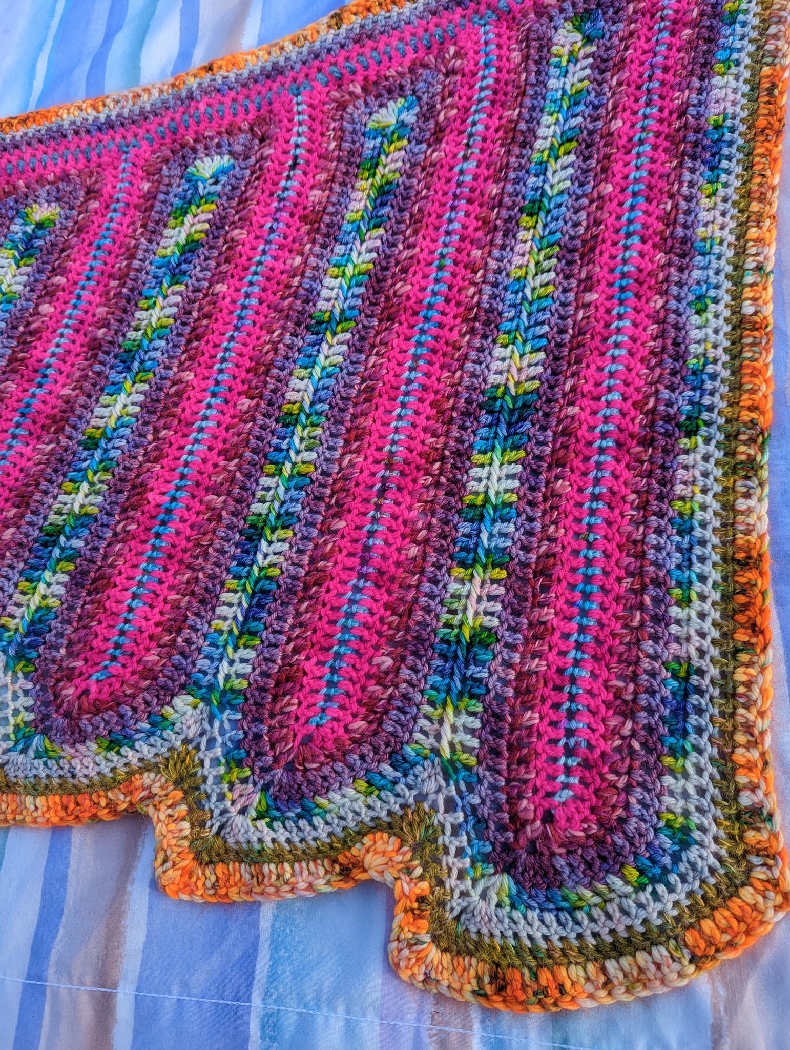 'Sawtooth' Dragon Tail Shawl Downloadable Crochet Pattern