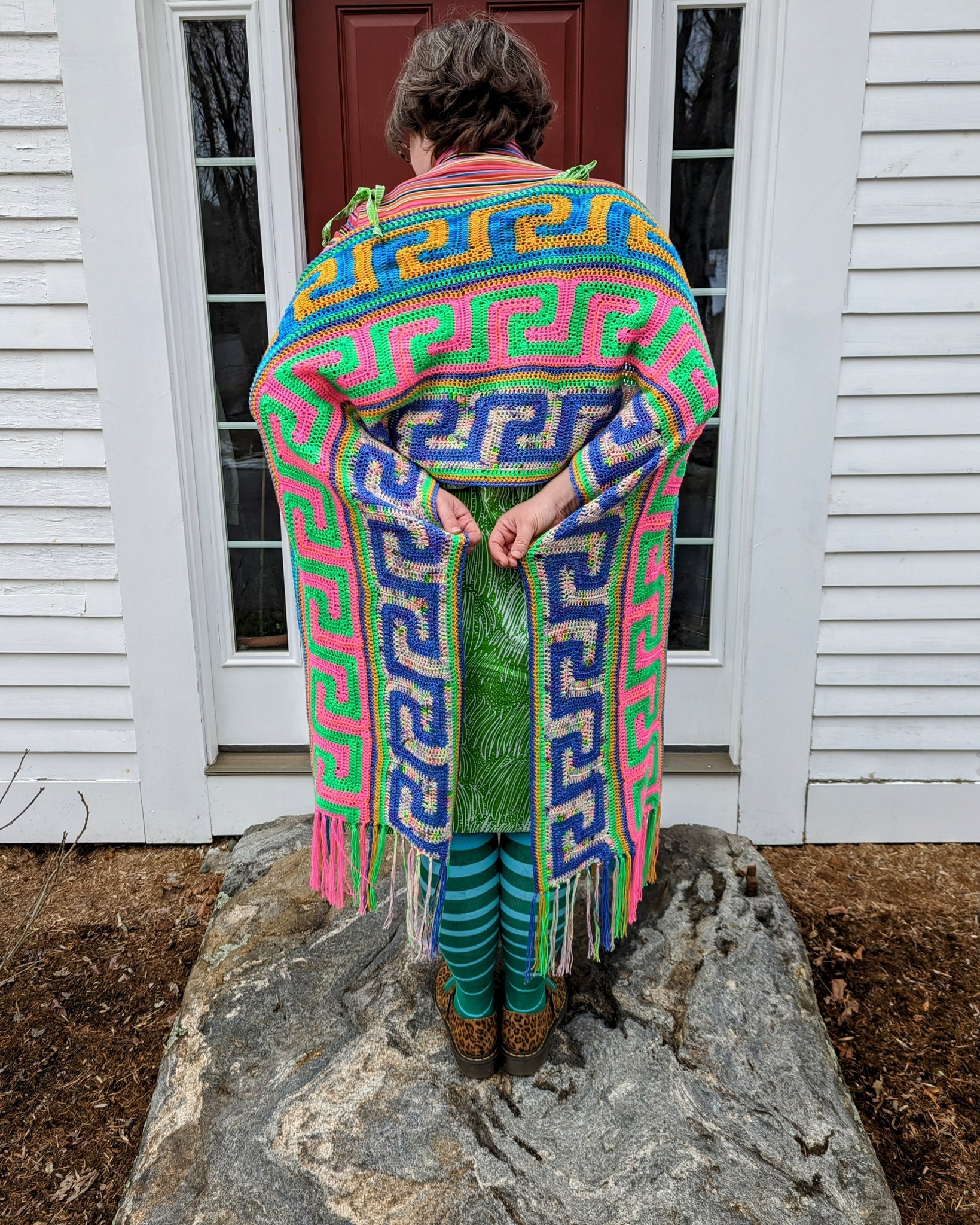 'Meandros Stripe' Shawl Downloadable Crochet Pattern