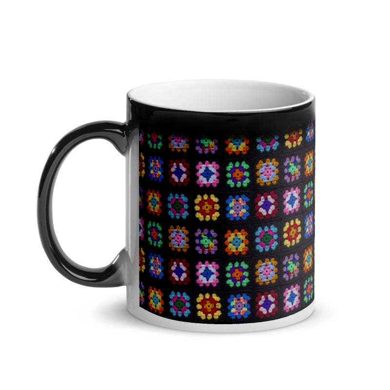 'Kaleidoscope' Classic Granny Square Crochet Magic Mug