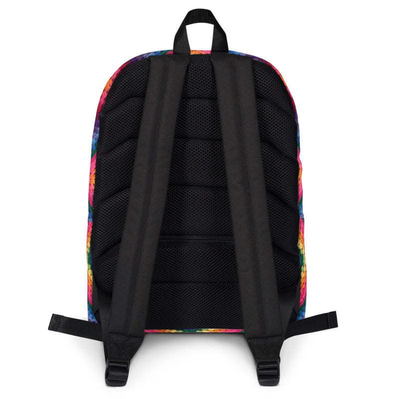 'Rainbow Soul' Crochet Print Backpack