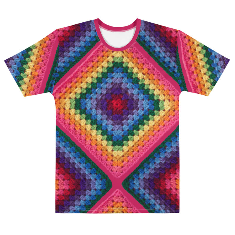 'Rainbow Soul' Crochet Print Unisex T-Shirt