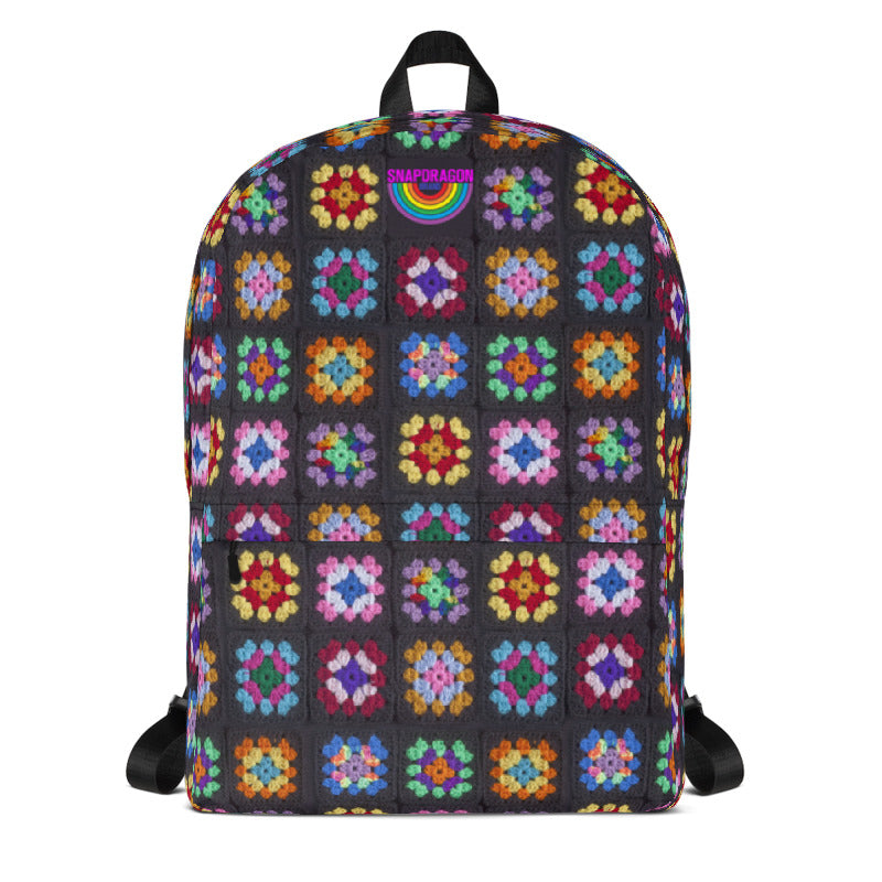 'Kaleidoscope' Classic Granny Square Print Backpack