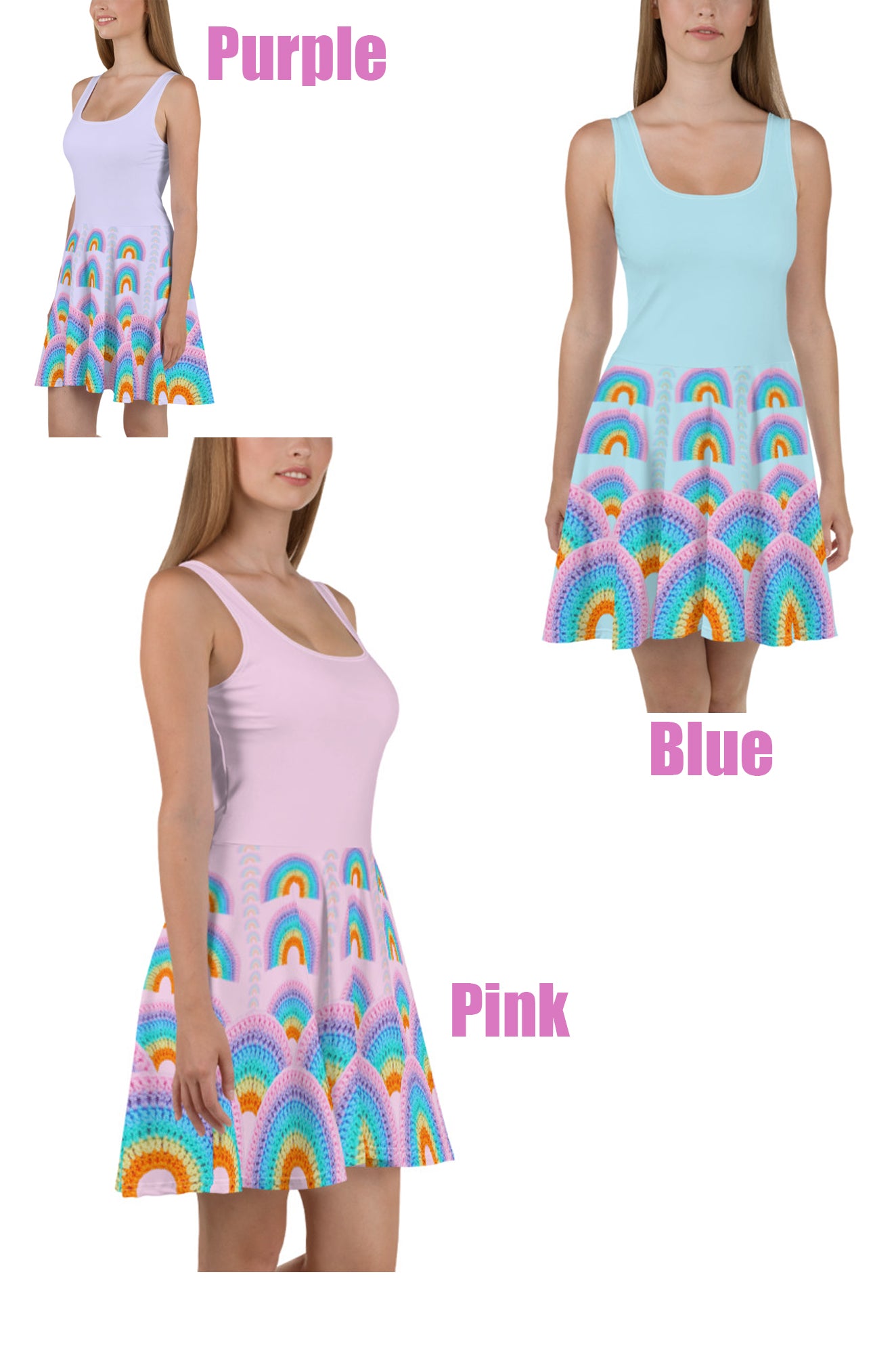 Hand Dyed Rainbow Stella | Handmade Dresses – Pleiades Designs