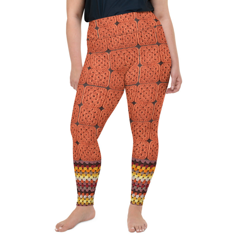 Harvest Kaleidoscope' Crochet Print Granny Square Leggings – Snapdragon  Brand